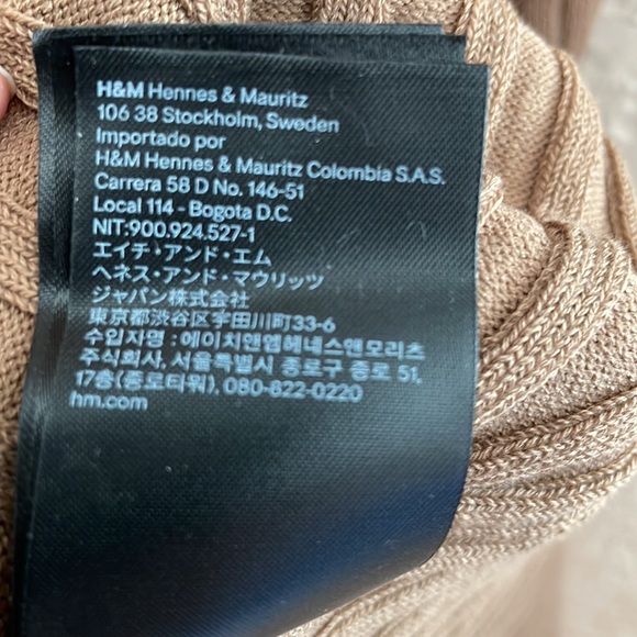 H&M tan knit tank dress with back slit NWOT, - Picture 9 of 11